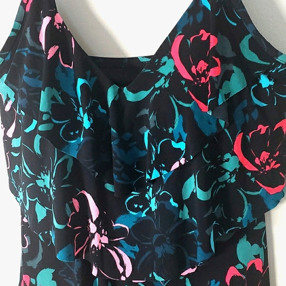 Aqua Green tankini top, size L - Picture 2 of 5